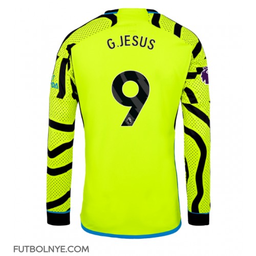 Camiseta Arsenal Gabriel Jesus #9 Visitante Equipación 2023-24 manga larga